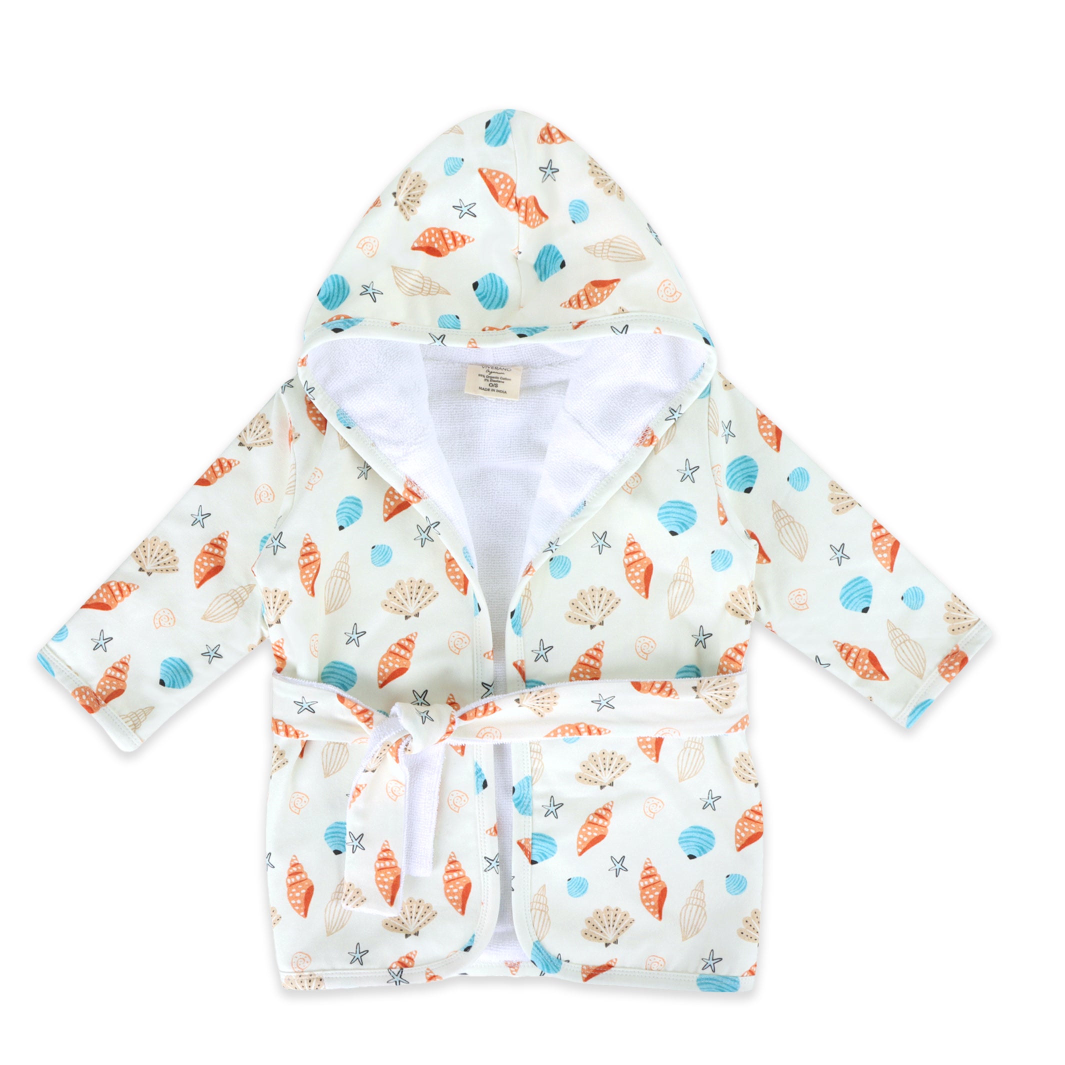 Seashell Baby Bathrobe (Organic Jersey)