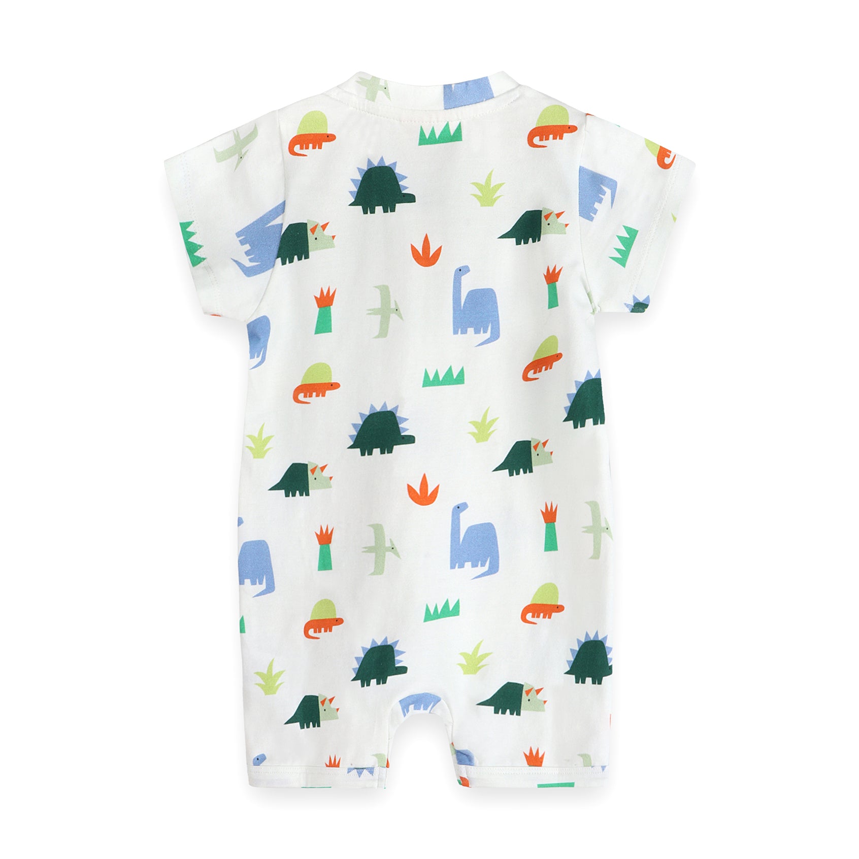 Dino Baby Zipper Romper Back (Organic Jersey)