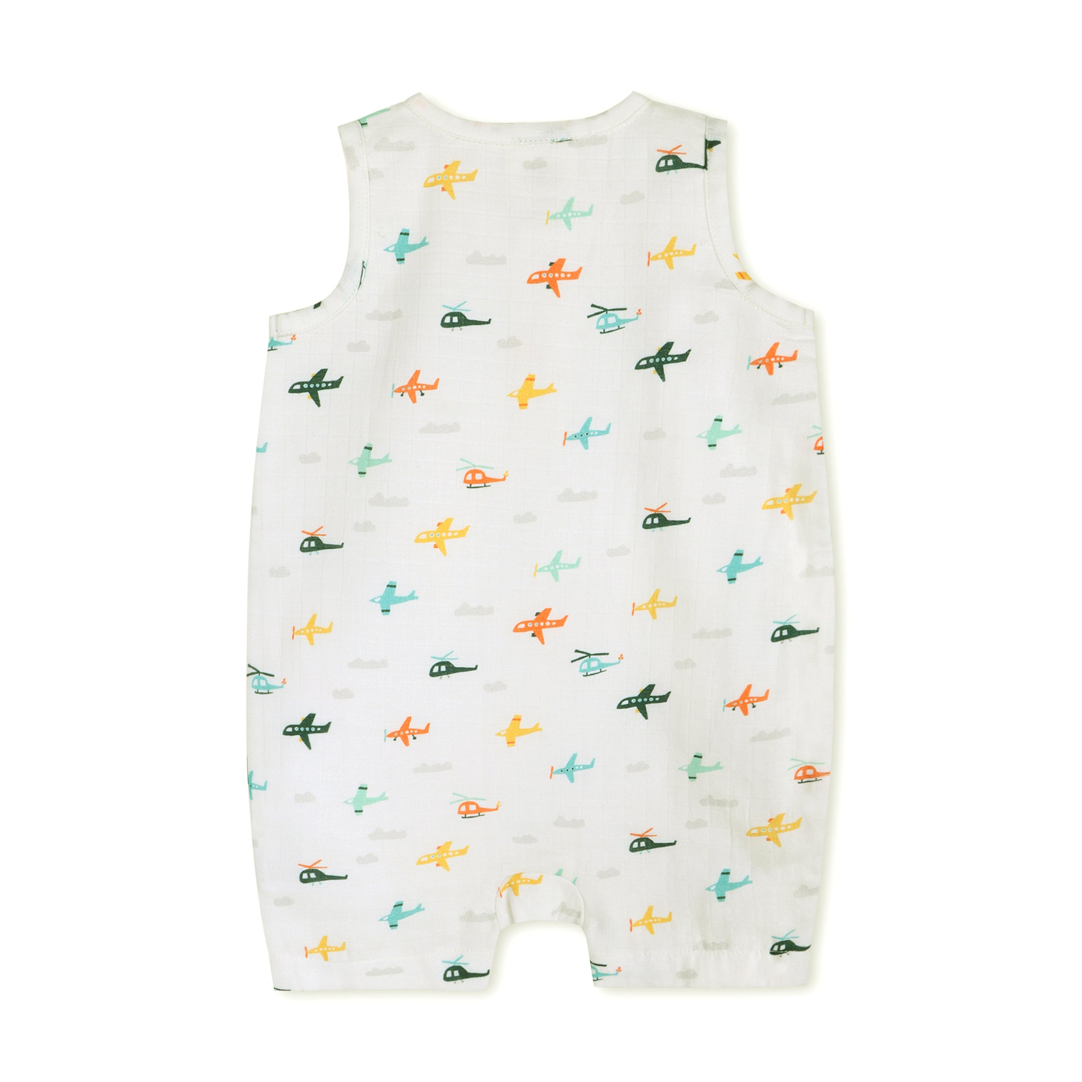 Planes Baby Romper Back (Organic Muslin)