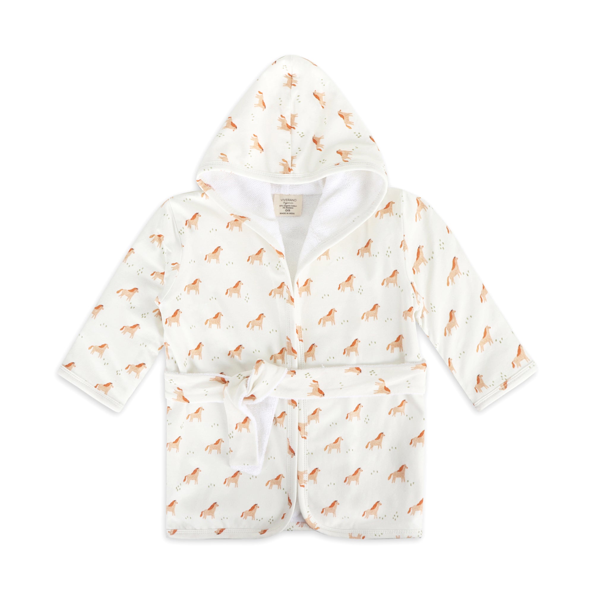 Viverano | Horse Baby Bathrobe (Organic Jersey) Viverano | Horse Baby Bathrobe (Organic Jersey)