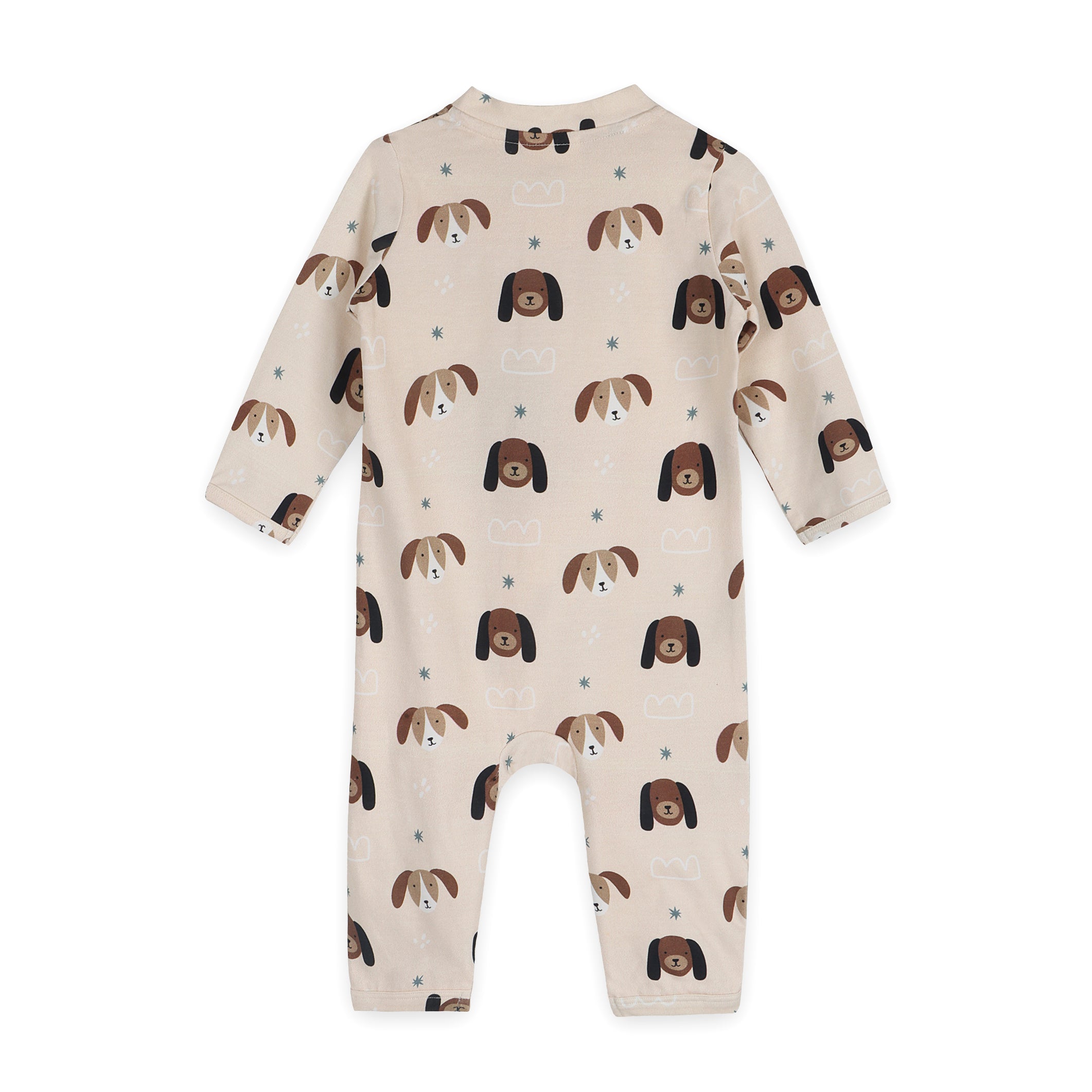 Doggies Baby Zipper Jumpsuit Back (Organic Jersey)