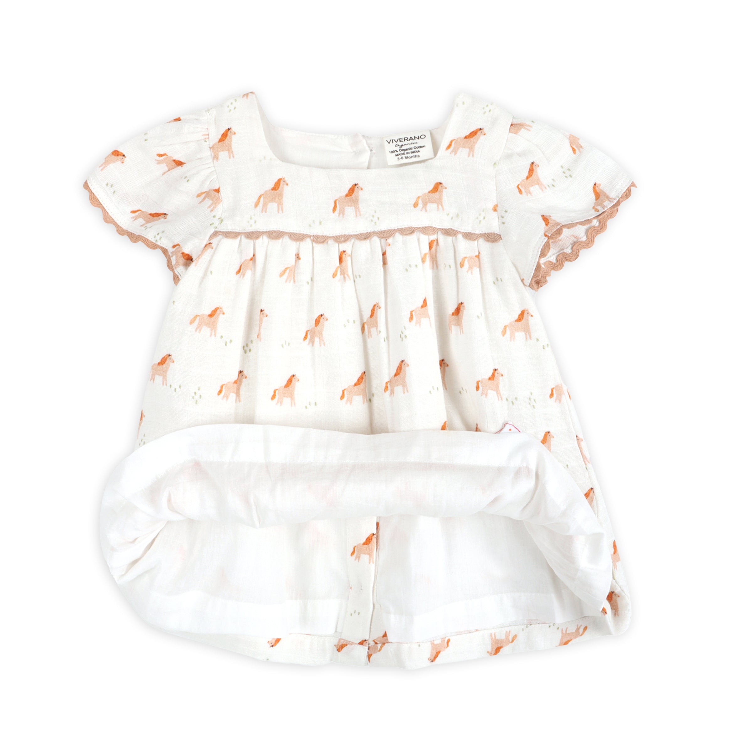 Horse Baby Dress Layer (Organic Muslin)