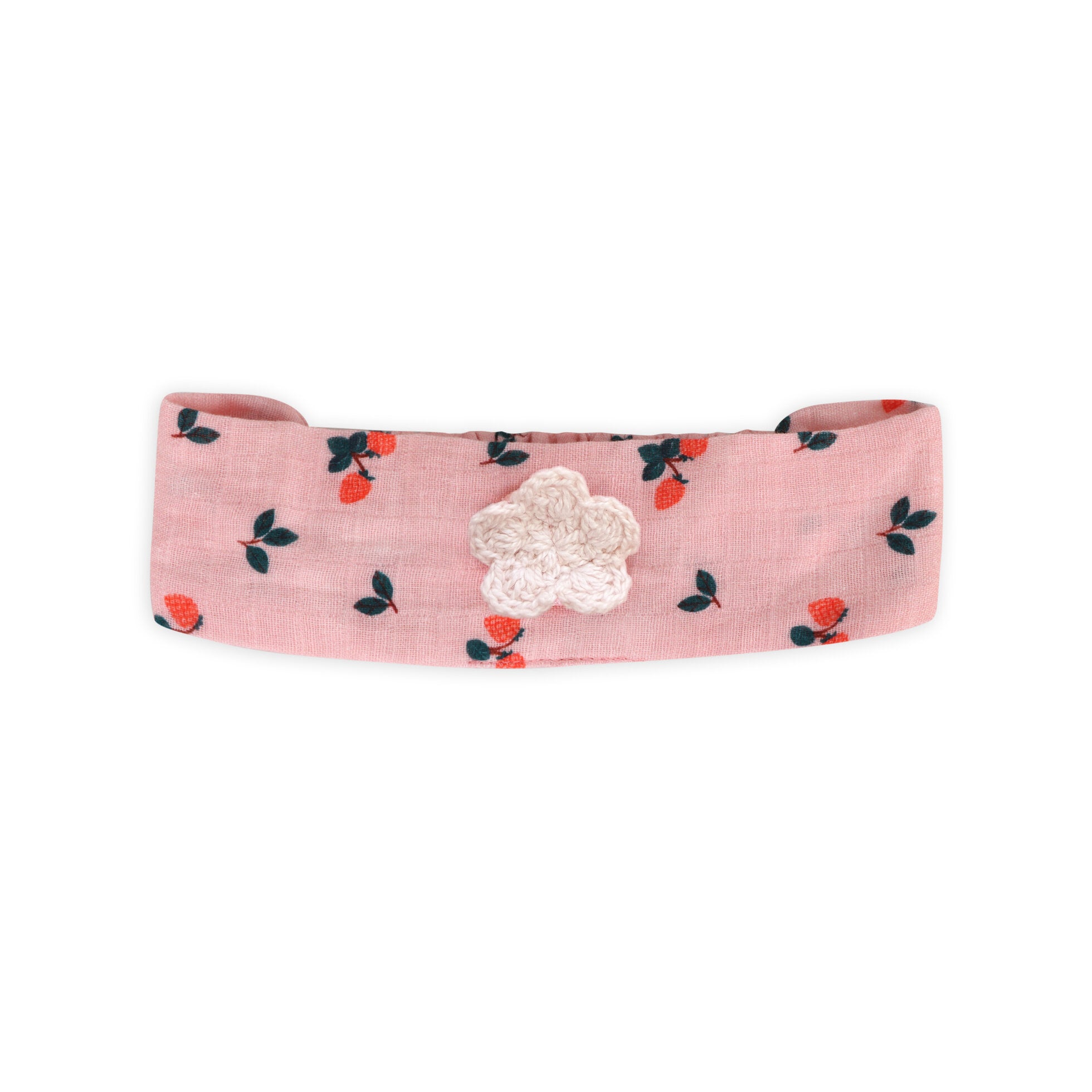 Strawberry Baby Romper + Headband (Organic Muslin)