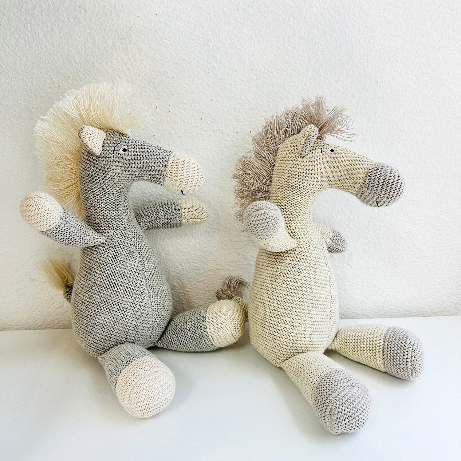 Horse Knit Stuffed Animal Toy (Organic Cotton)
