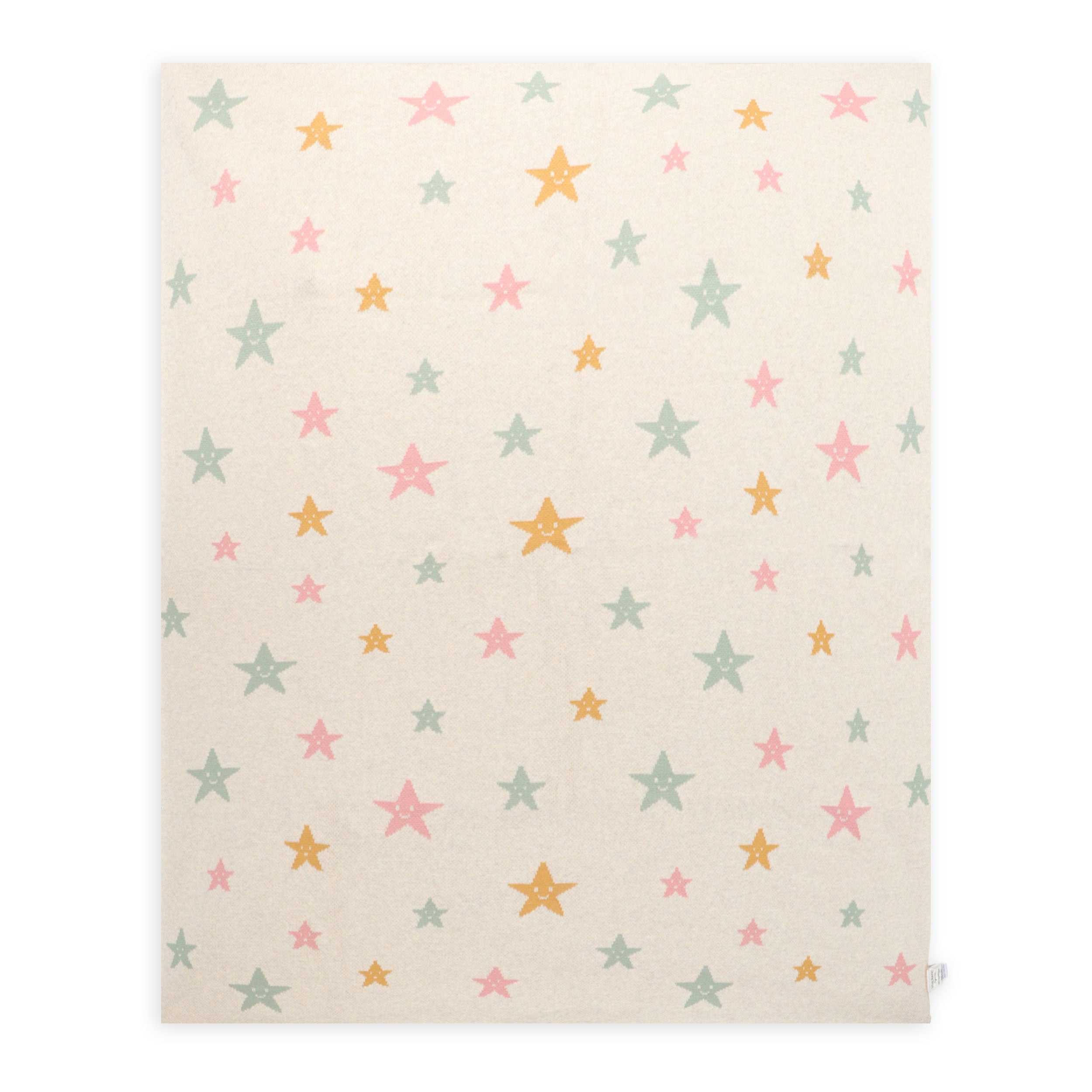 Stars - Jacquard Knit Baby Blanket & Lovey Gift SET (Organic)