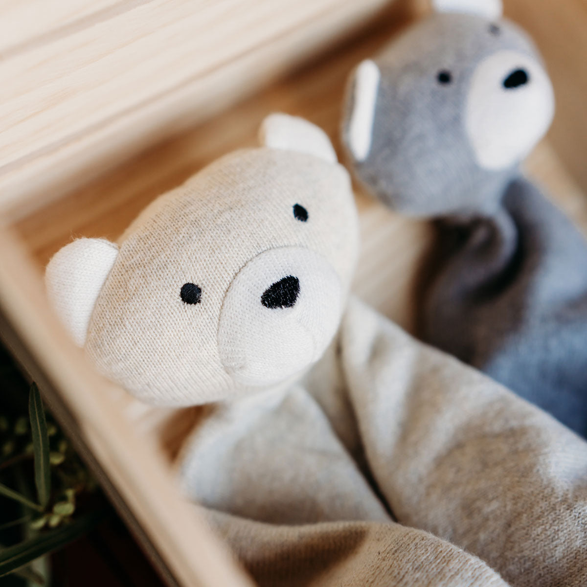Viverano | Bear - Organic Baby Lovey Security Blanket Cuddle Cloth