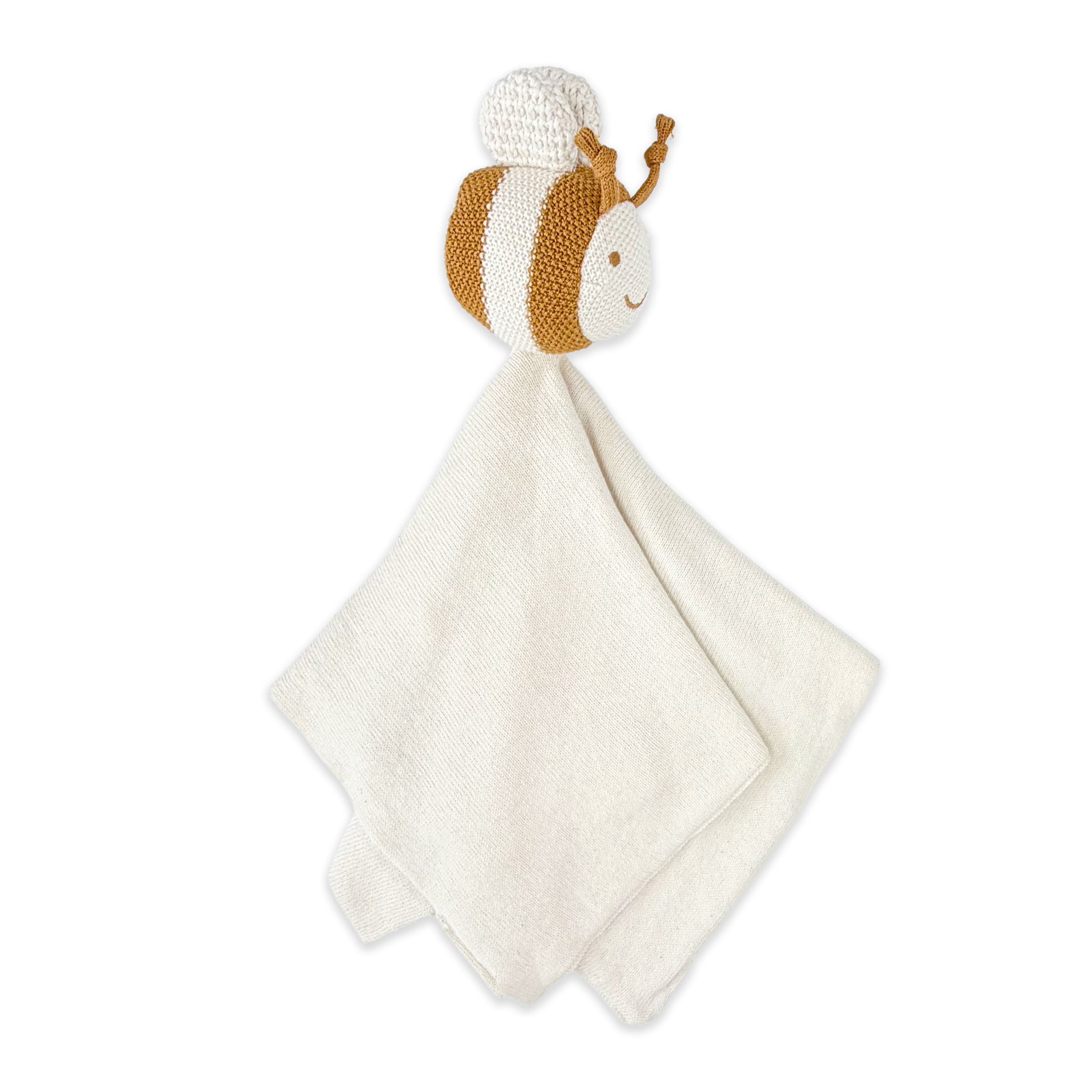 Honey Bee - Organic Baby Lovey Security Blanket Cuddle Cloth