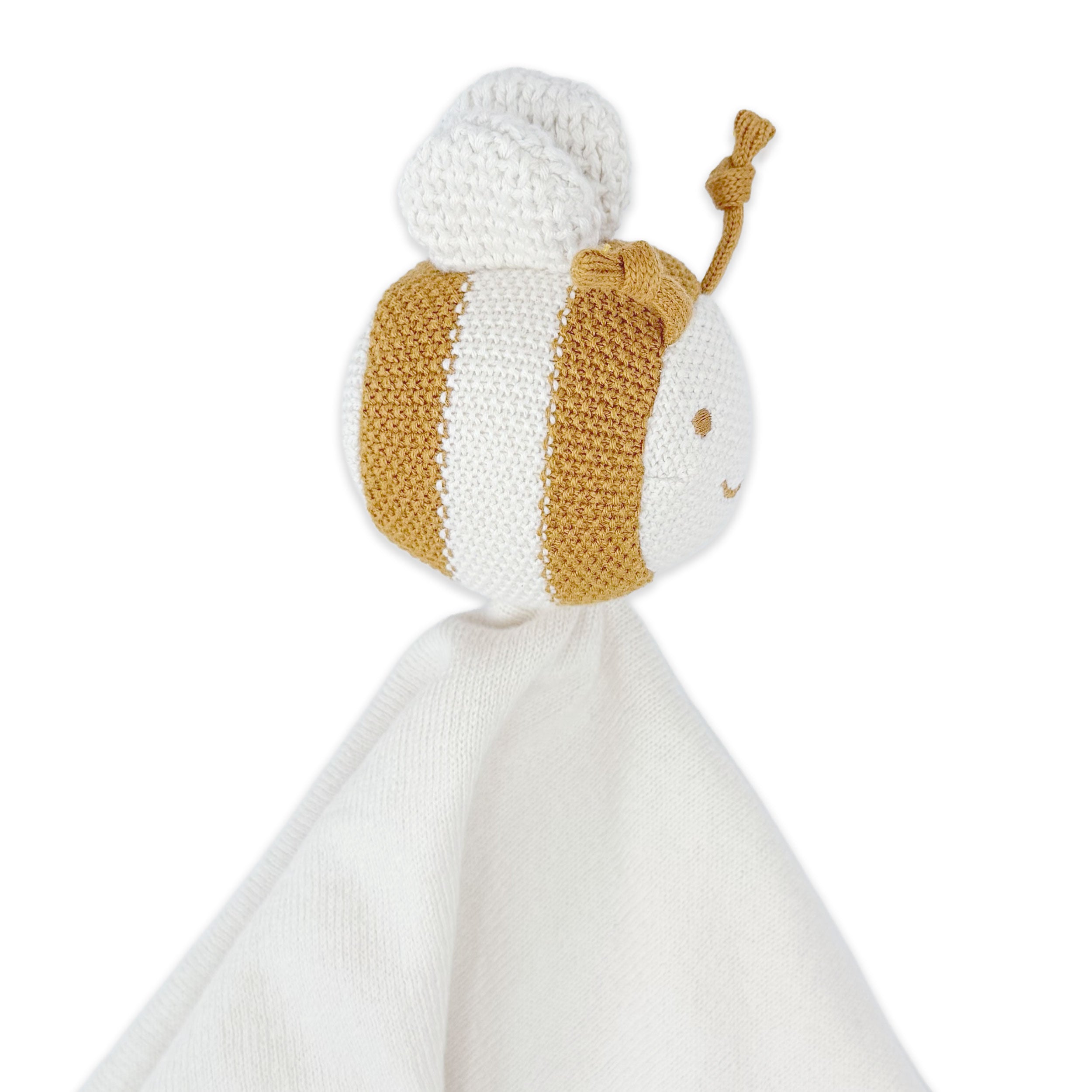 Honey Bee - Organic Baby Lovey Security Blanket Cuddle Cloth