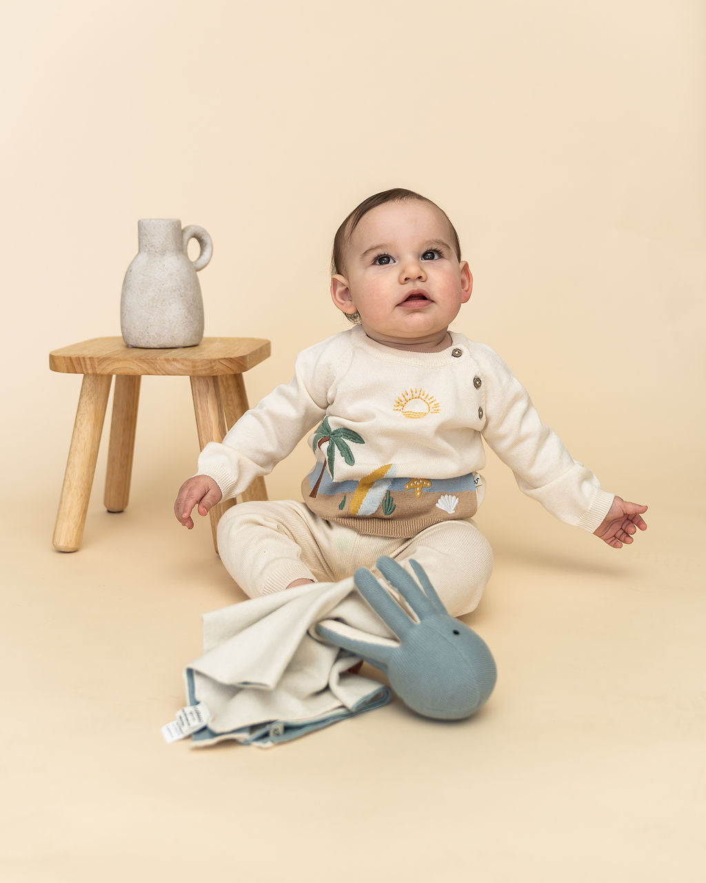 Octopus - Organic Baby Lovey Security Blanket Cuddle Cloth