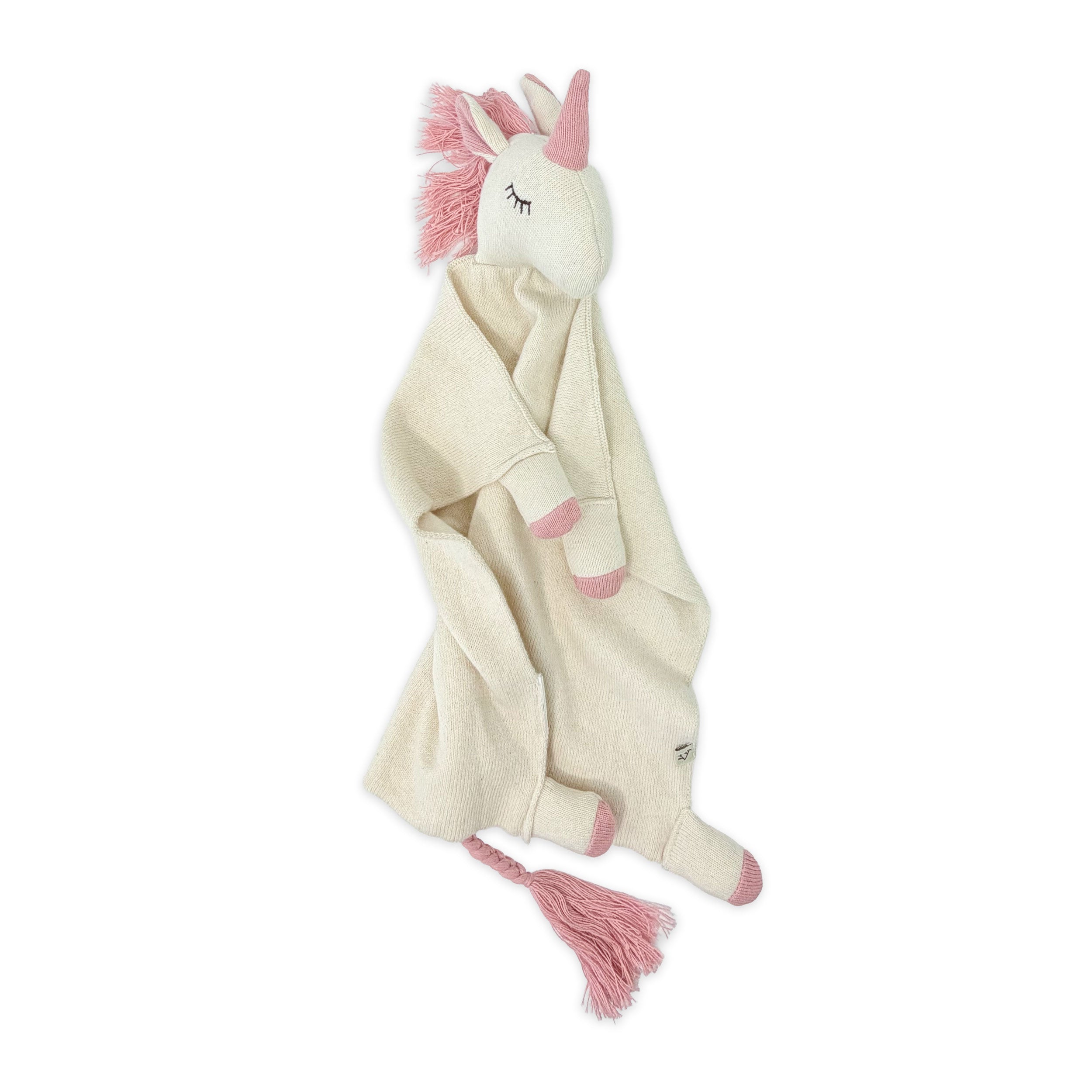 Unicorn - Organic Baby Lovey Security Blanket Cuddle Cloth (Soft Toy)