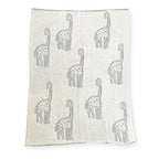 Organic Jacquard Sweater Knit Baby Blanket - Buddy Dog