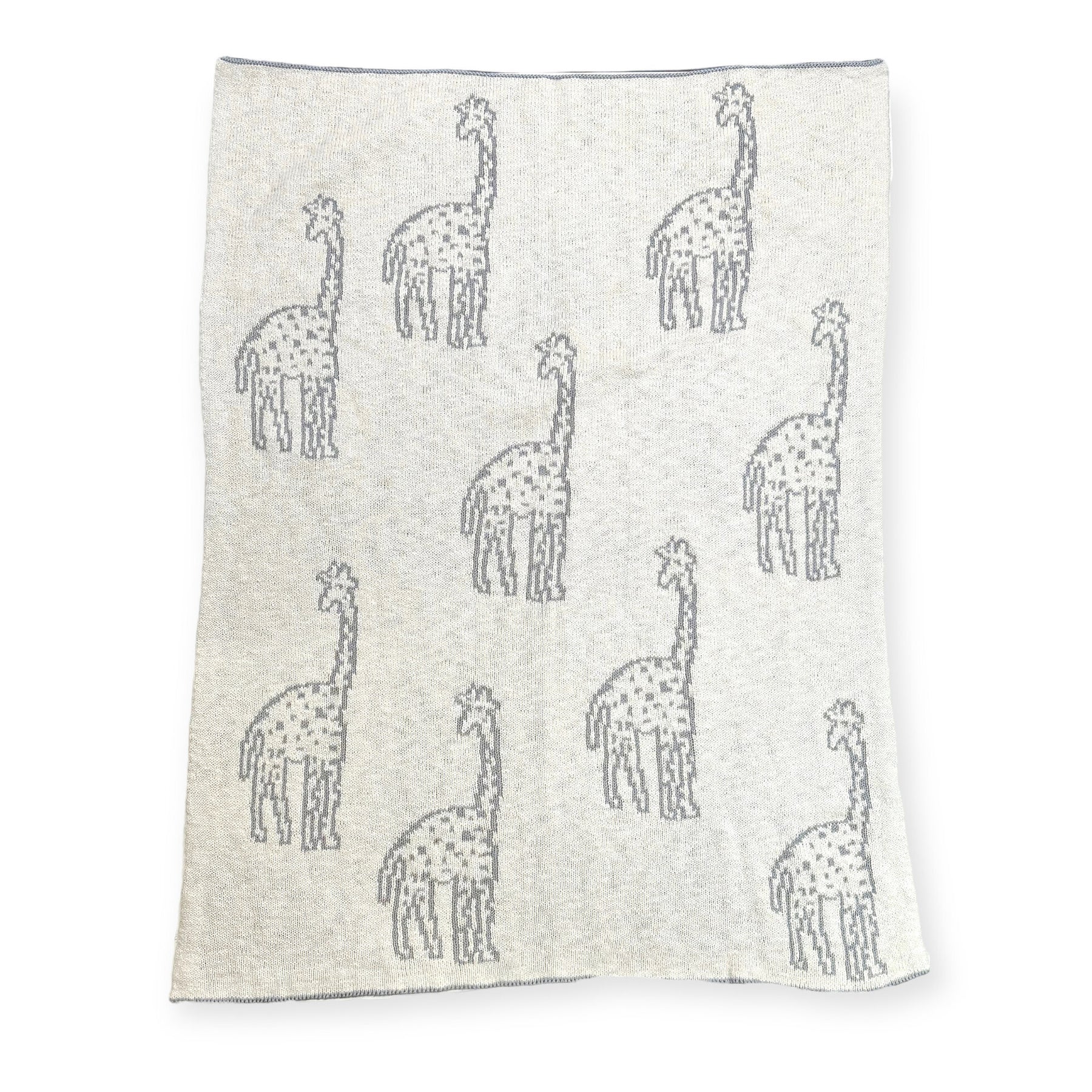 Organic Jacquard Sweater Knit Baby Blanket - Skater Dino main image 0