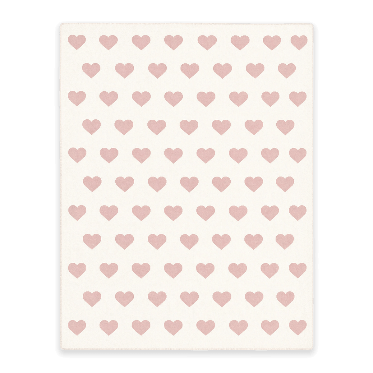Hearts - Reversible Bi-Color Jacquard Sweater Knit Baby Blanket (Organic Cotton)