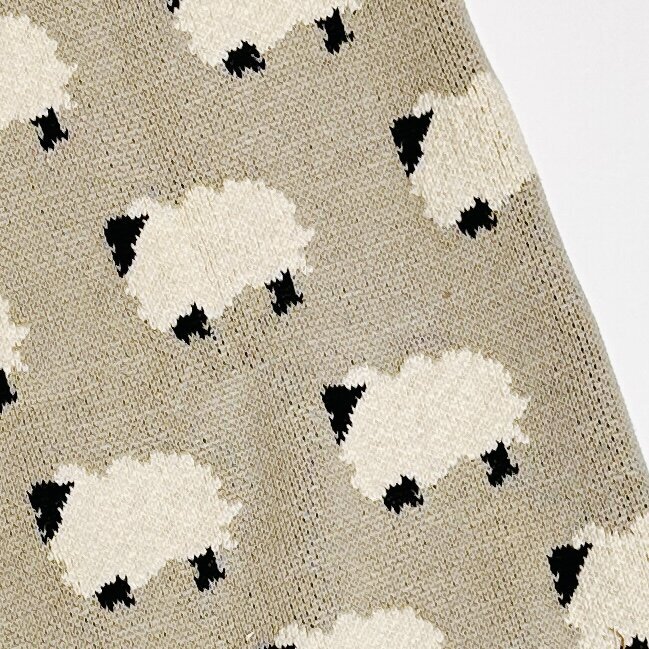 Suéter de punto de jacquard de algodón orgánico Furry Heep para bebé