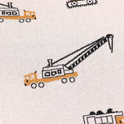 Construction Trucks Jacquard Sweater Knit Organic Cotton Baby Blankets by Viverano