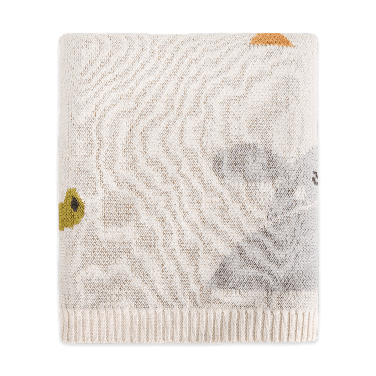 Jungle Friends - Jacquard Sweater Knit Baby Blanket (Organic Cotton)