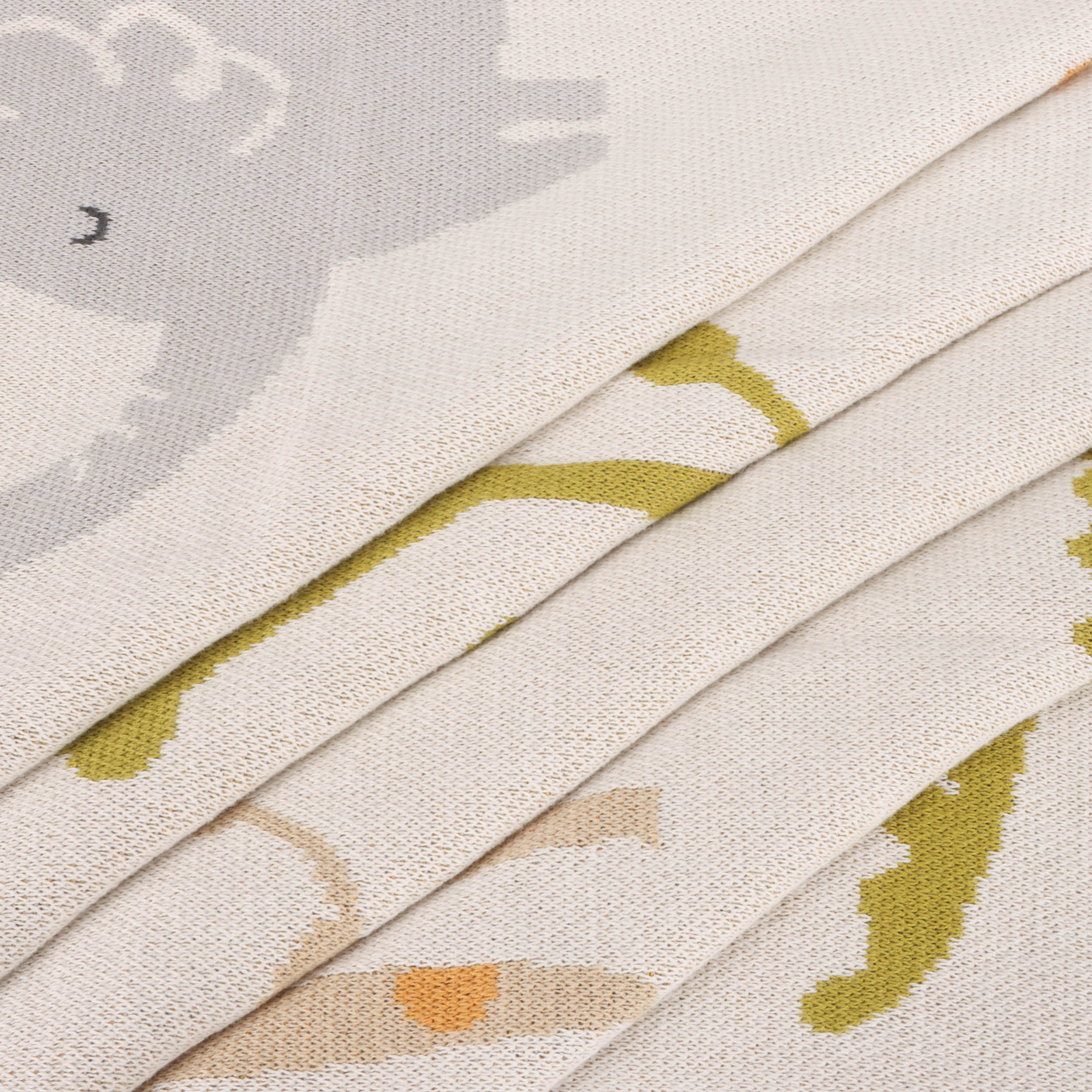 Jungle Friends - Jacquard Sweater Knit Baby Blanket (Organic Cotton)