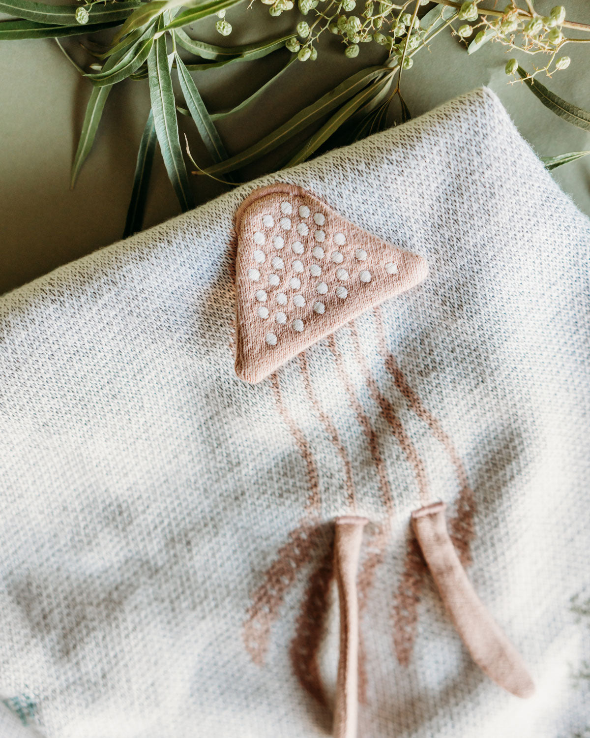 Ocean Jellyfish - 3D Jacquard Sweater Knit Baby Blanket (Organic Cotton)