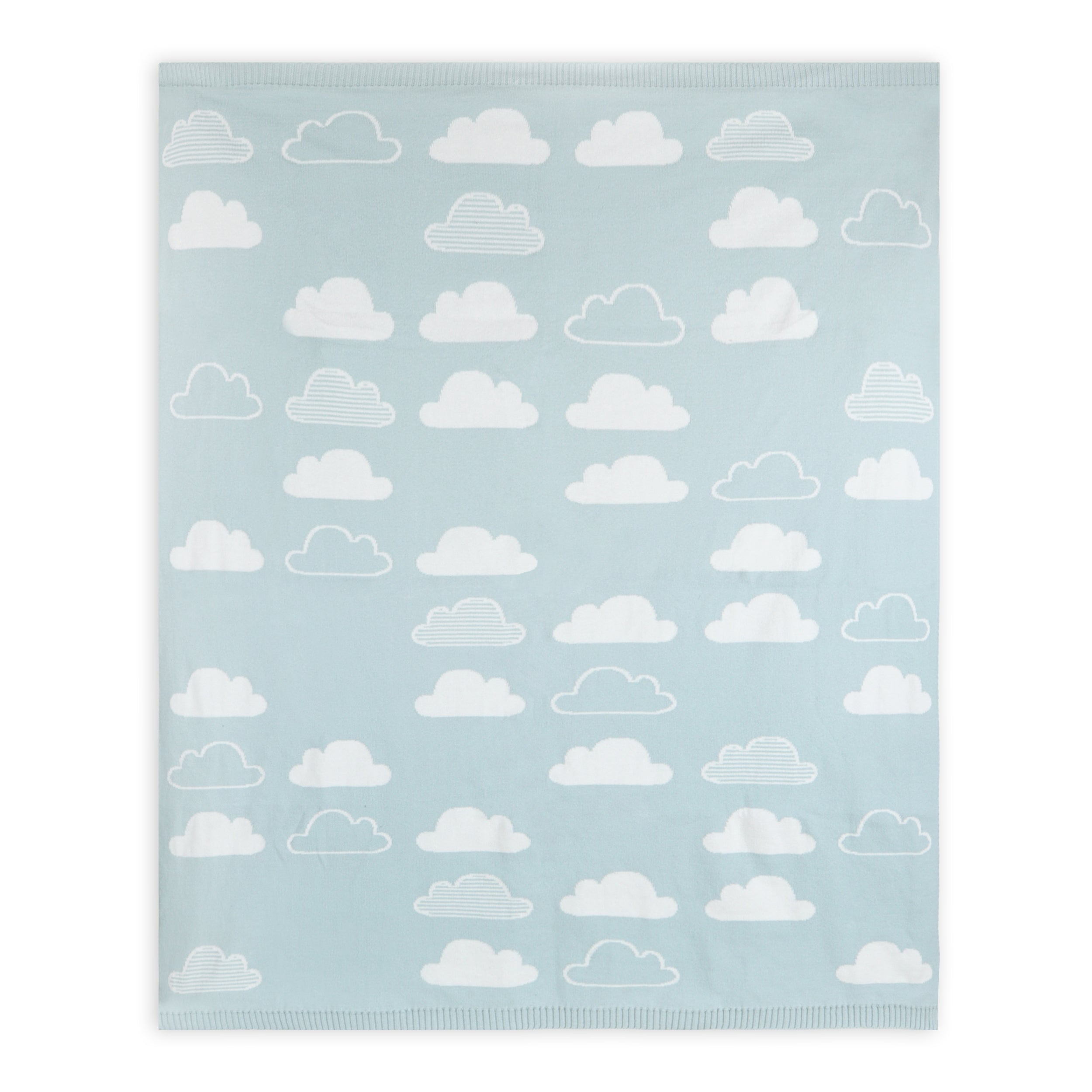 Cloud - Reversible Jacquard Sweater Knit Baby Blanket (Organic Cotton)