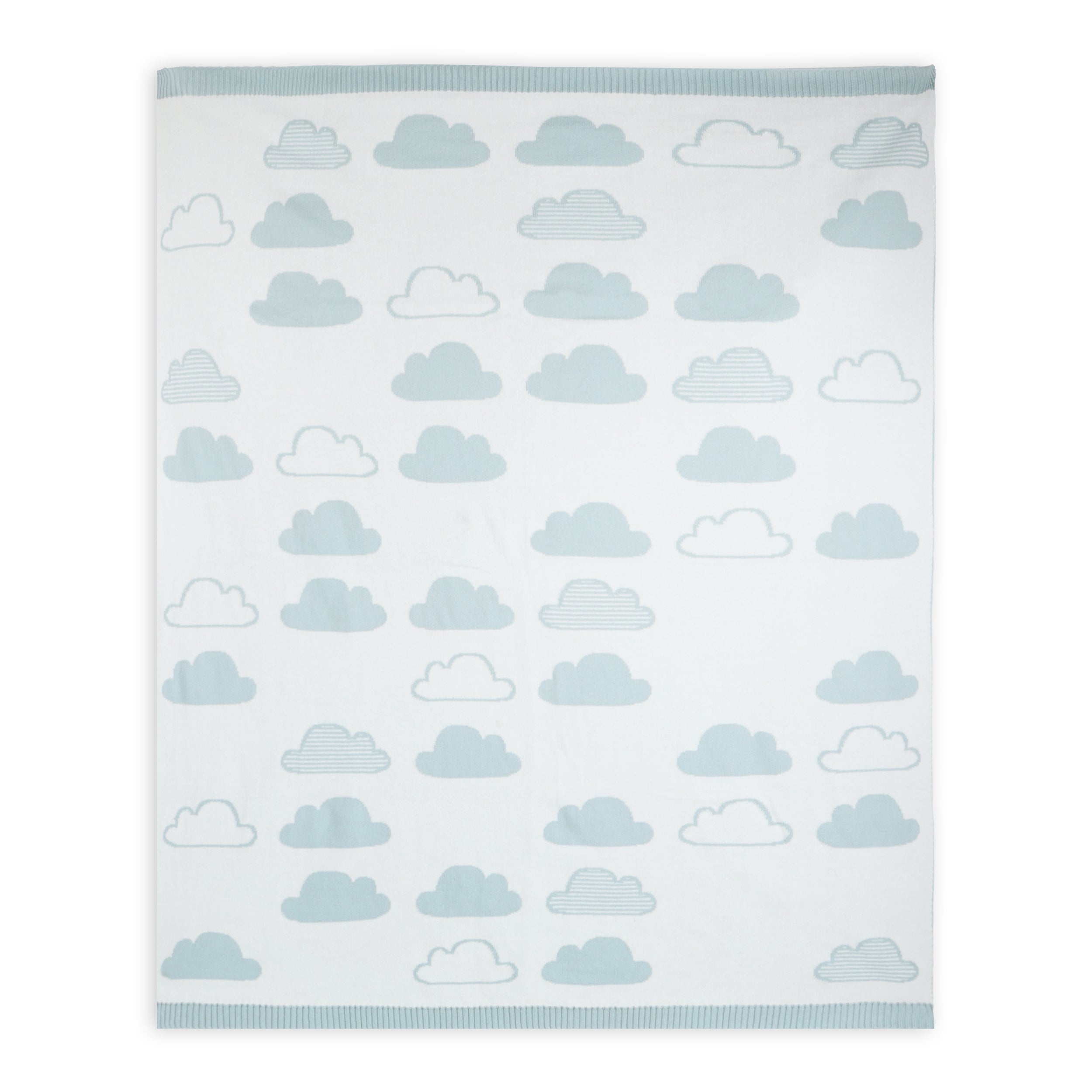 Cloud - Reversible Jacquard Sweater Knit Baby Blanket (Organic Cotton)