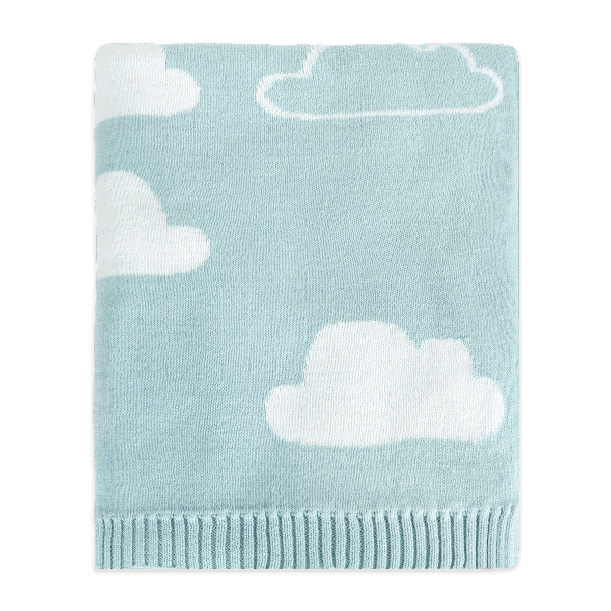 Cloud - Reversible Jacquard Sweater Knit Baby Blanket (Organic Cotton)