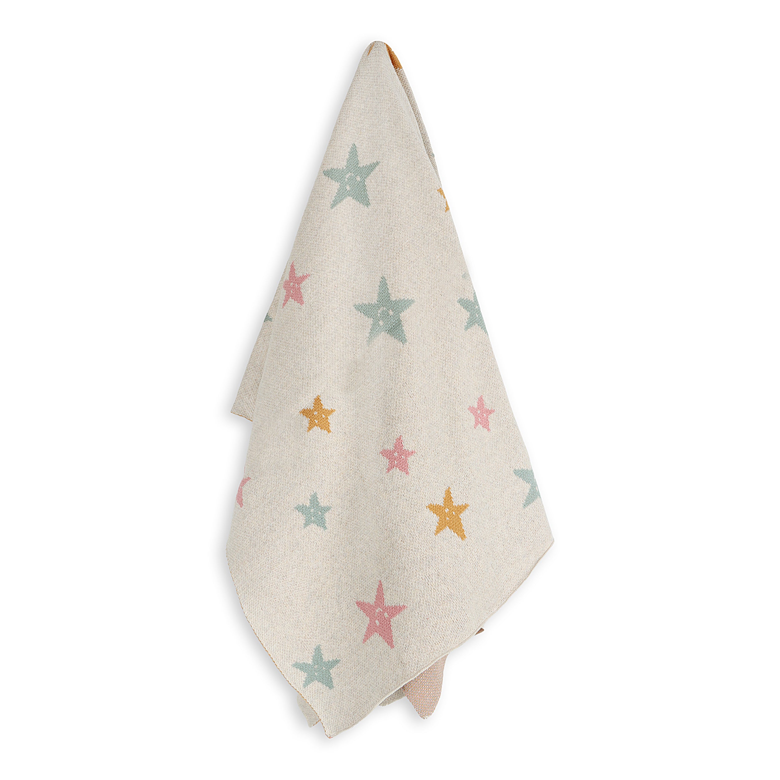 Stars - Jacquard Sweater Knit Baby Blanket (Organic Cotton)