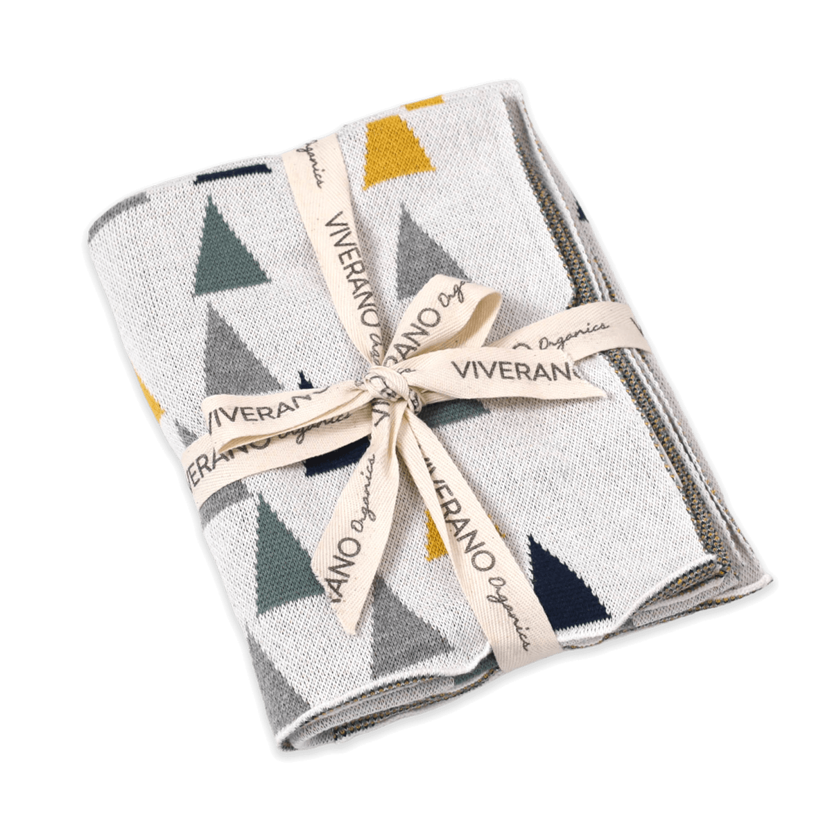 Triangles - Jacquard Sweater Knit Baby Blanket (Organic Cotton)