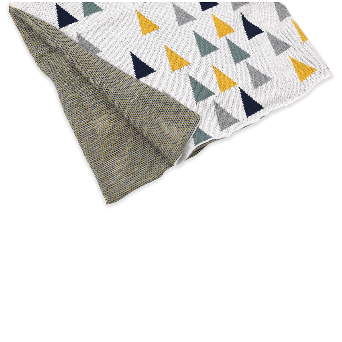 Triangles - Jacquard Sweater Knit Baby Blanket (Organic Cotton)