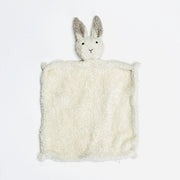 BUNNY - Organic SHERPA Lovey Baby Security Blanket Cuddle Cloth 