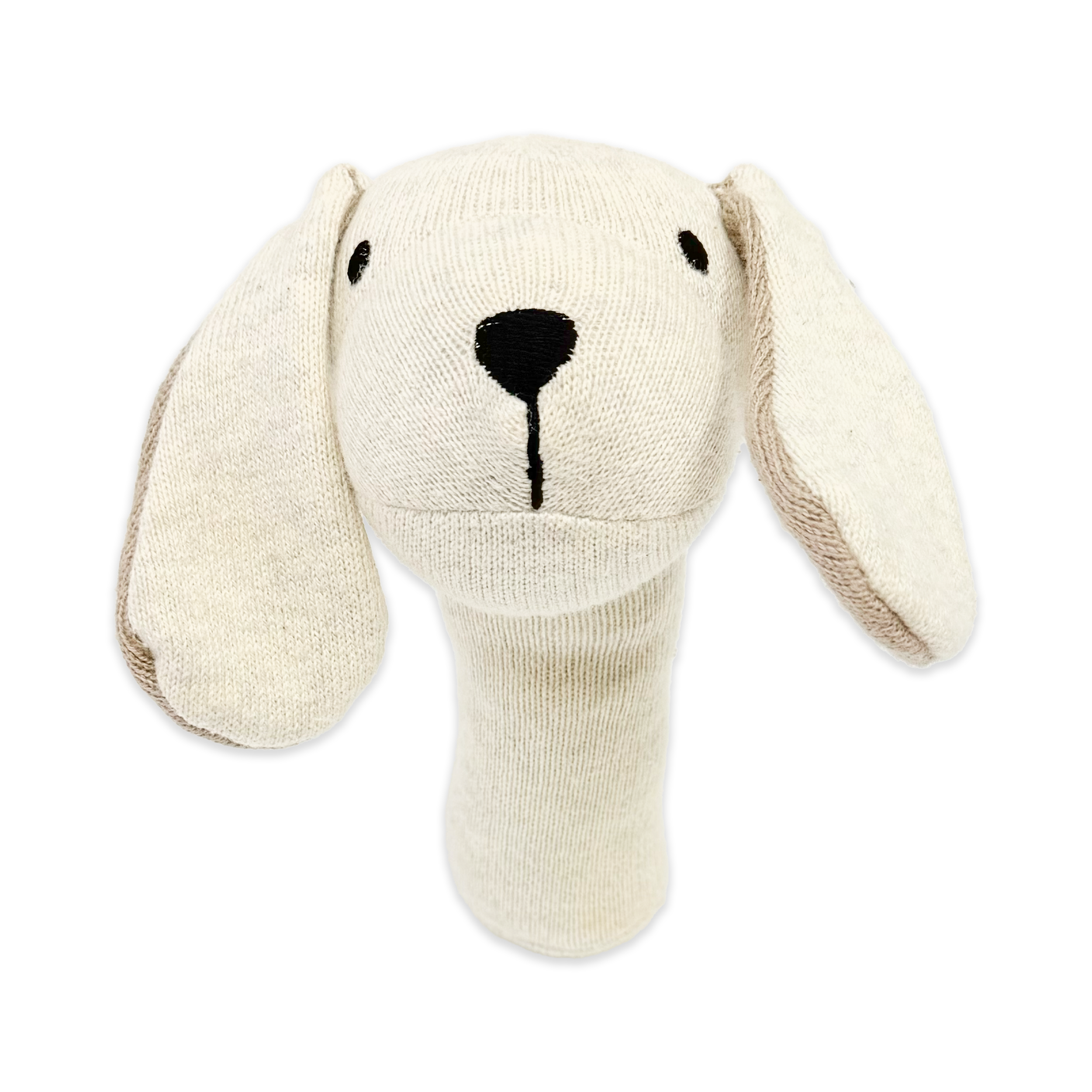 Dog - Organic Stuffed Animal Baby Stick Rattle Toy