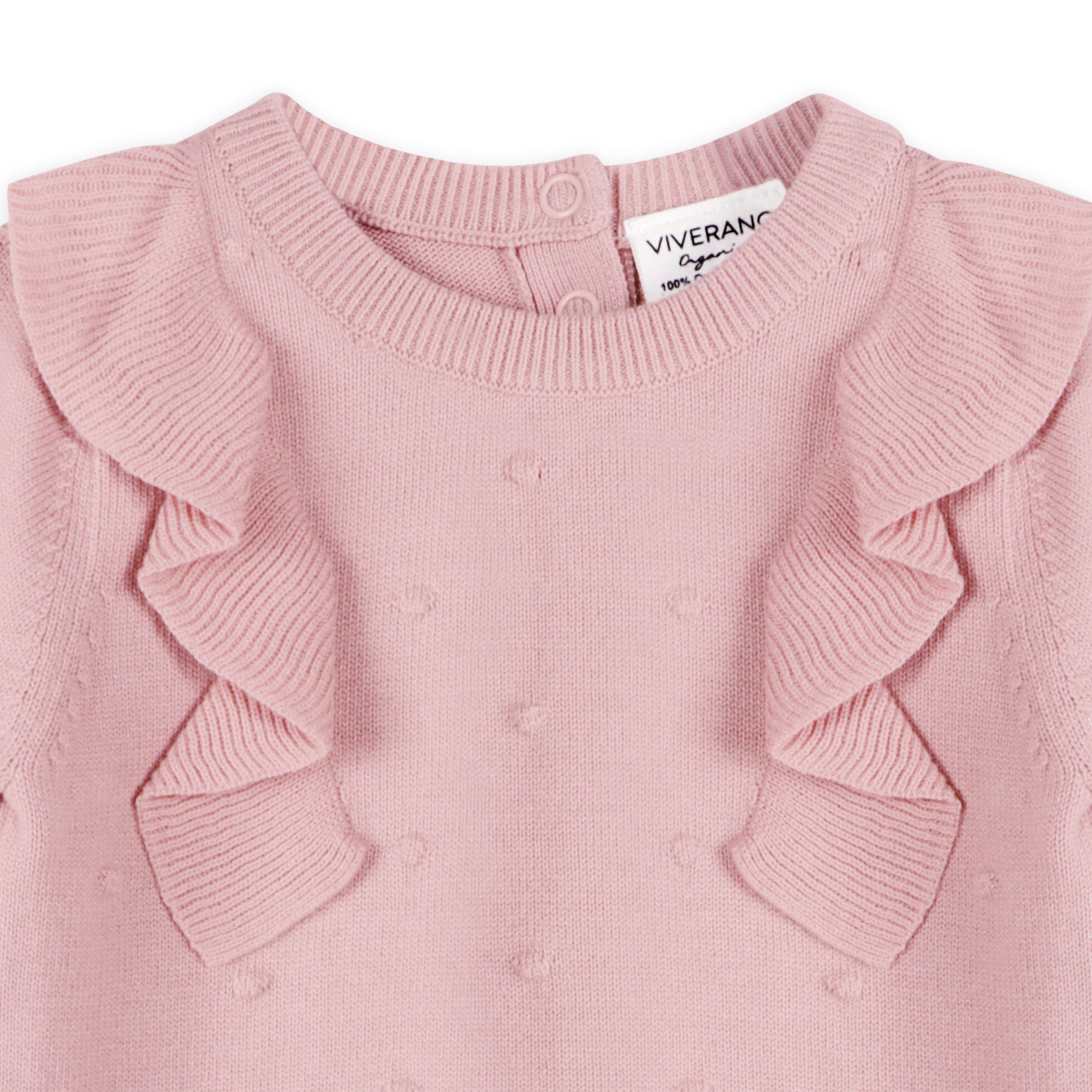 Milan Earthy Ruffle Bobble Baby Pullover Top (Organic Cotton) 