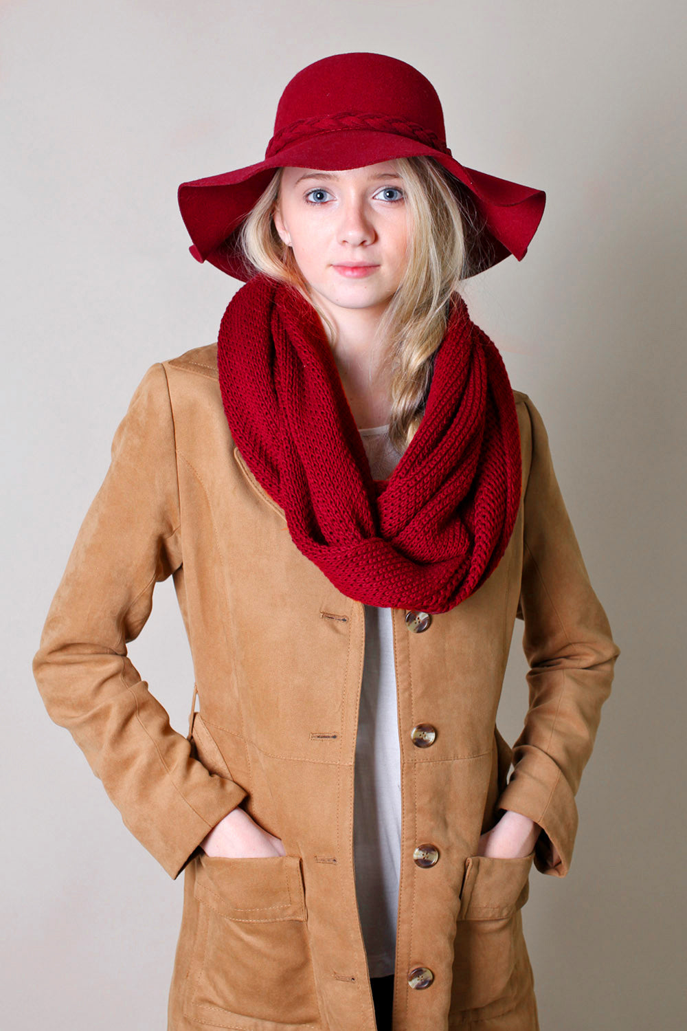 Organic Soft Knit Women's Cold Weather Infinity Scarf