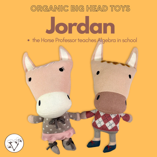 Jordan Horse Organic Cotton Hand Knit Stuffed Animal Baby Toy 