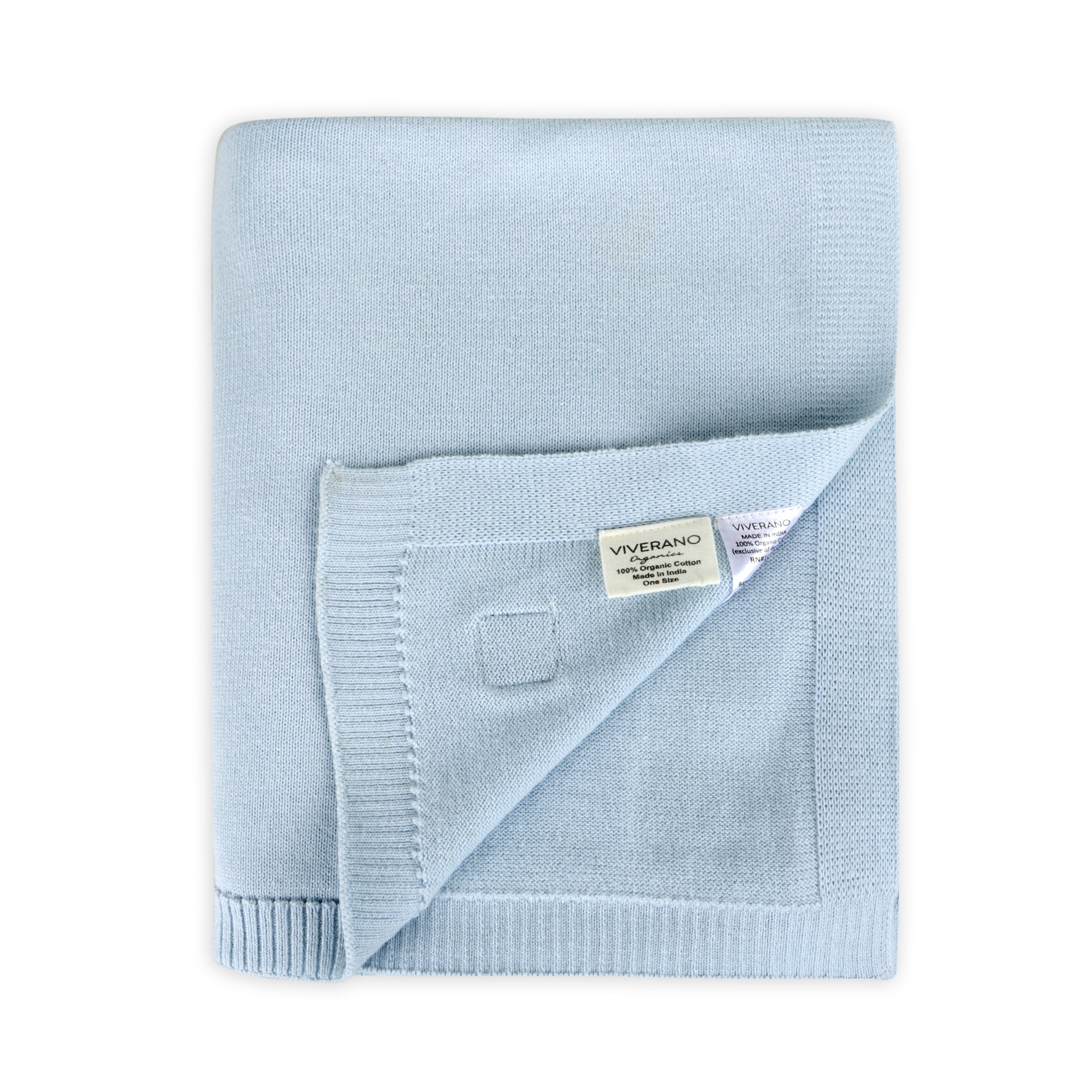 Manta para bebé de algodón orgánico de punto Milan (5 colores)