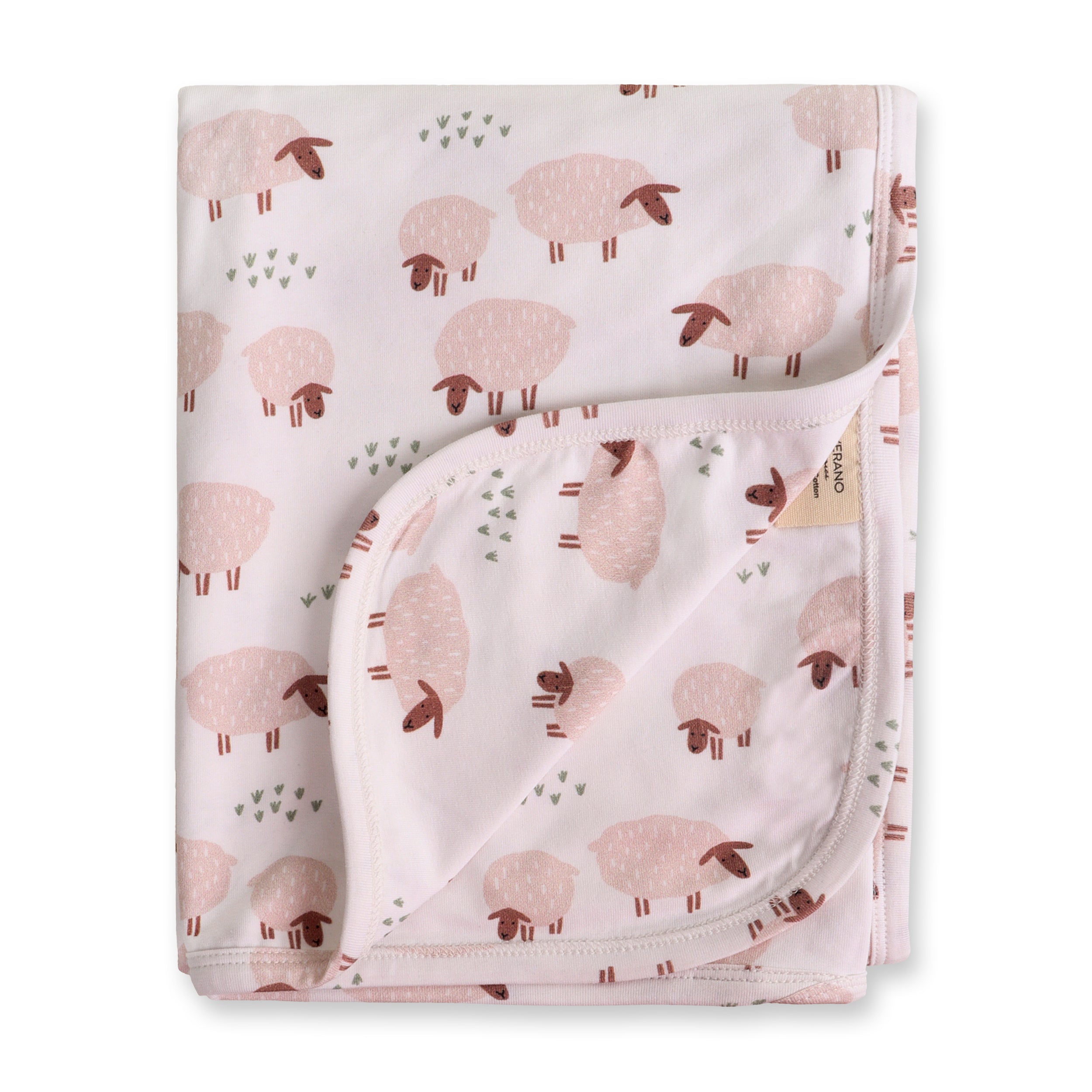 Sheep Reversible Baby Blanket (Organic Jersey)
