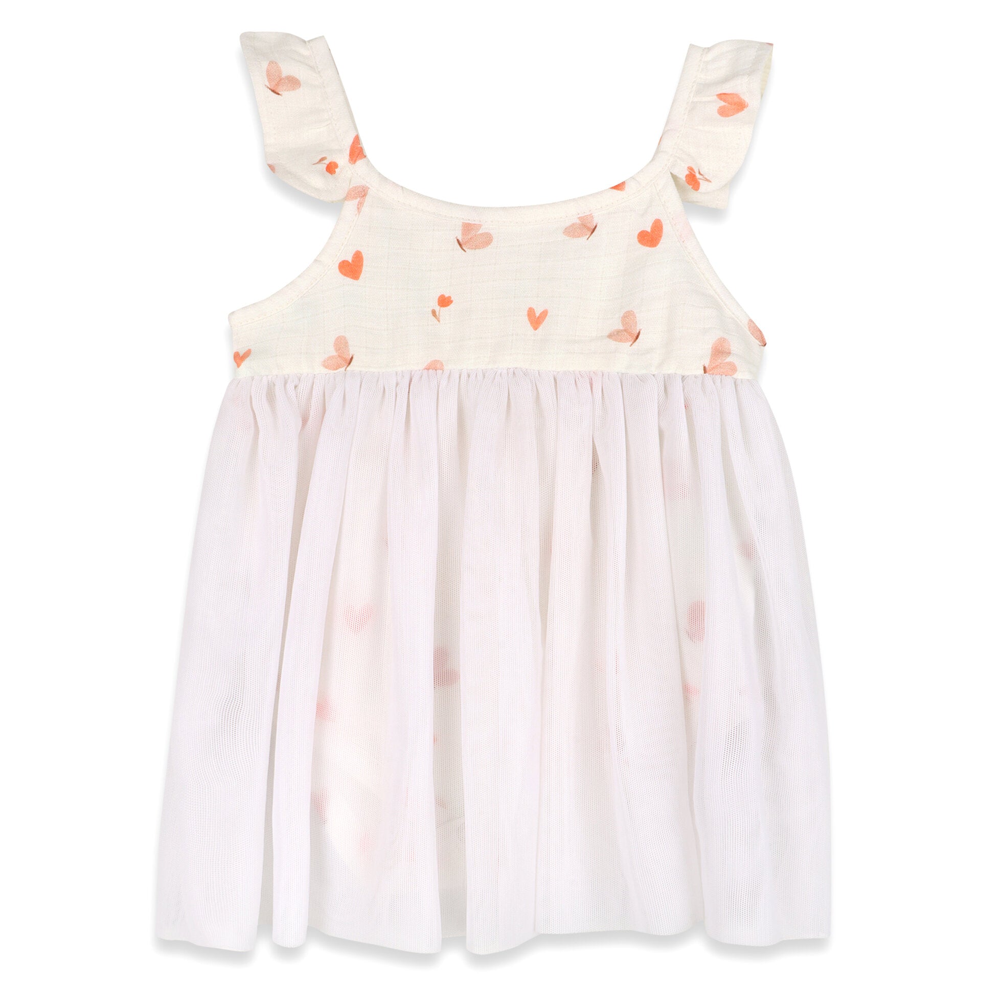 Butterfly Love Baby Tutu Romper Dress (Organic Jersey)