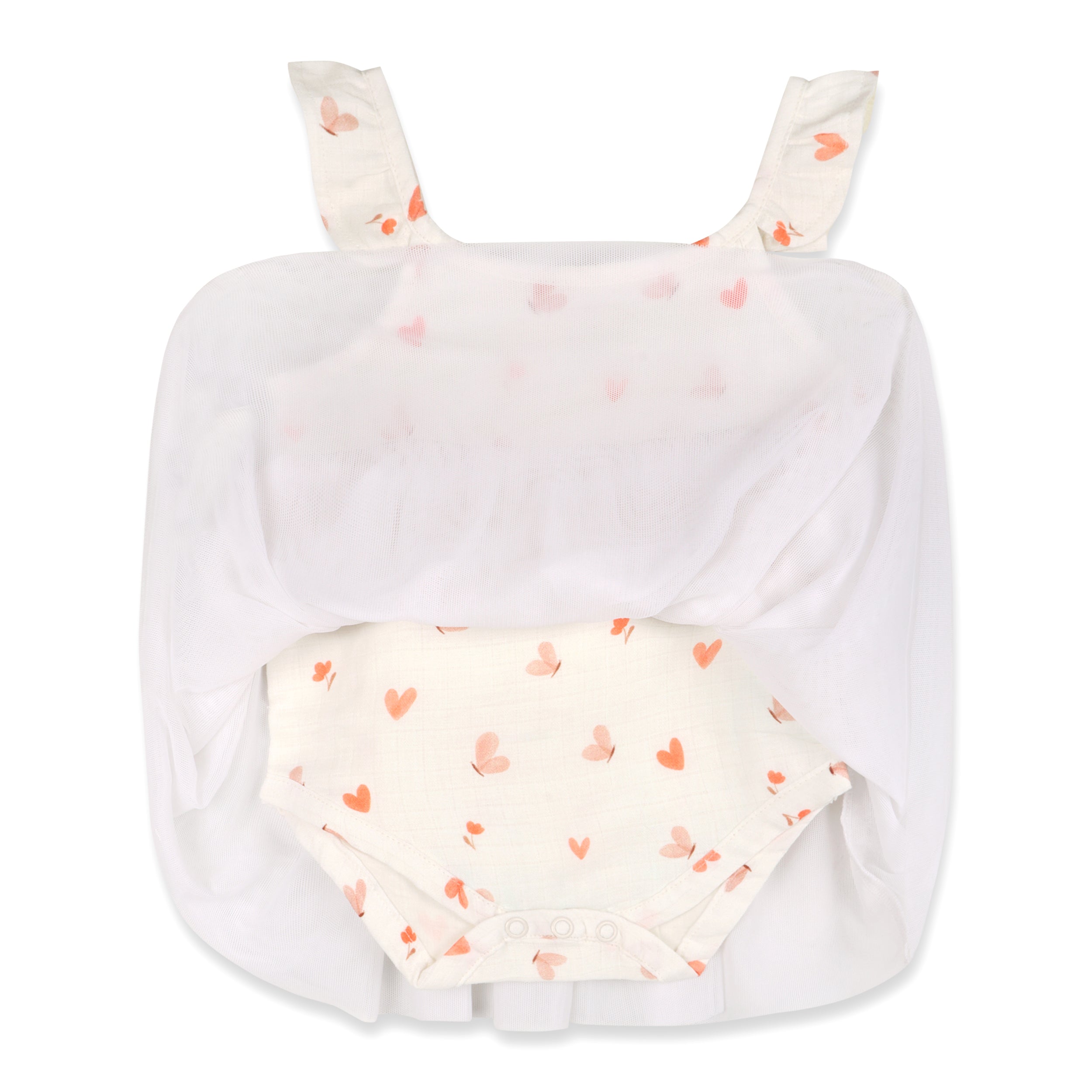 butterfly Love Baby Tutu Romper Dress (Organic Jersey)