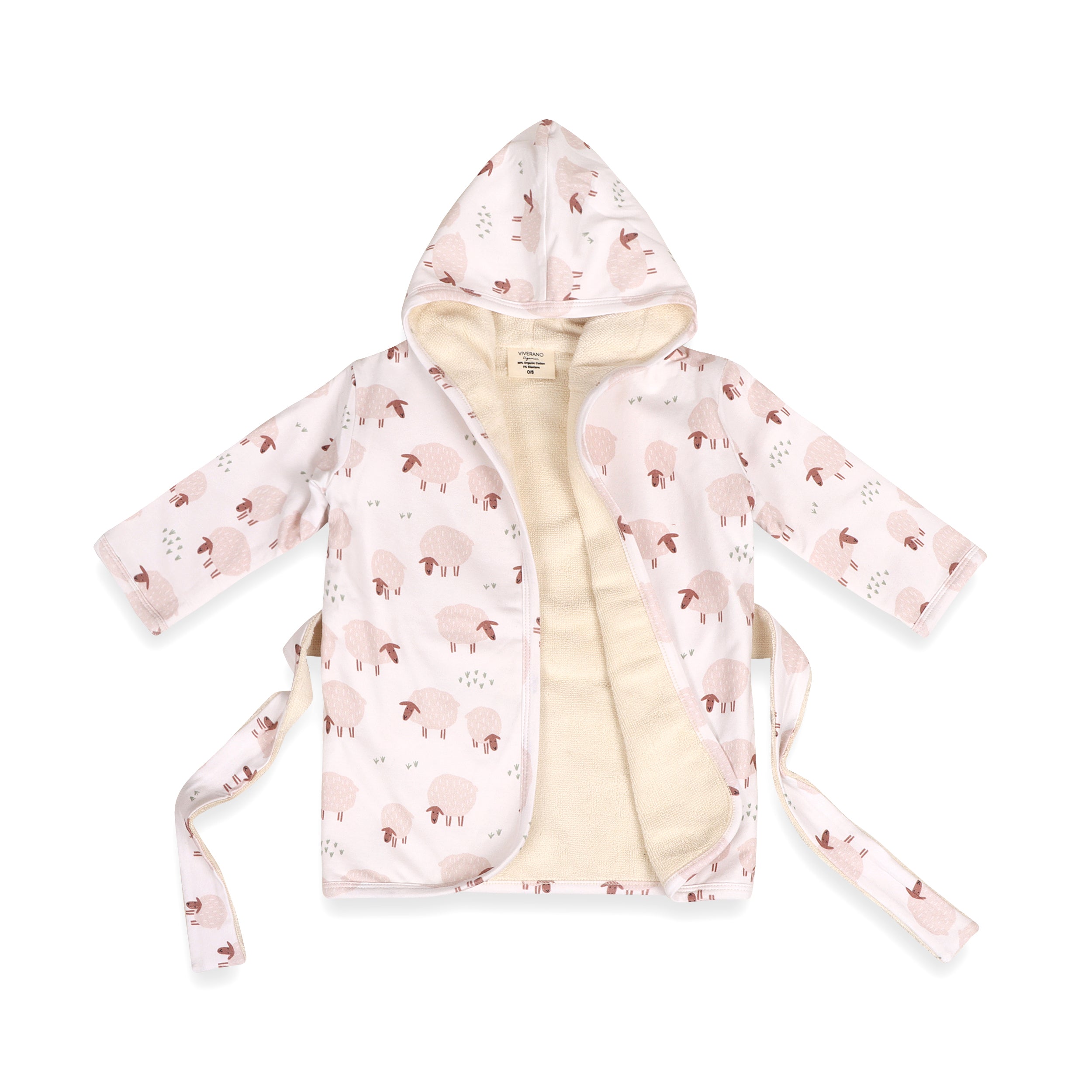 
Sheep Baby Hooded Bathrobe (Organic Jersey)
