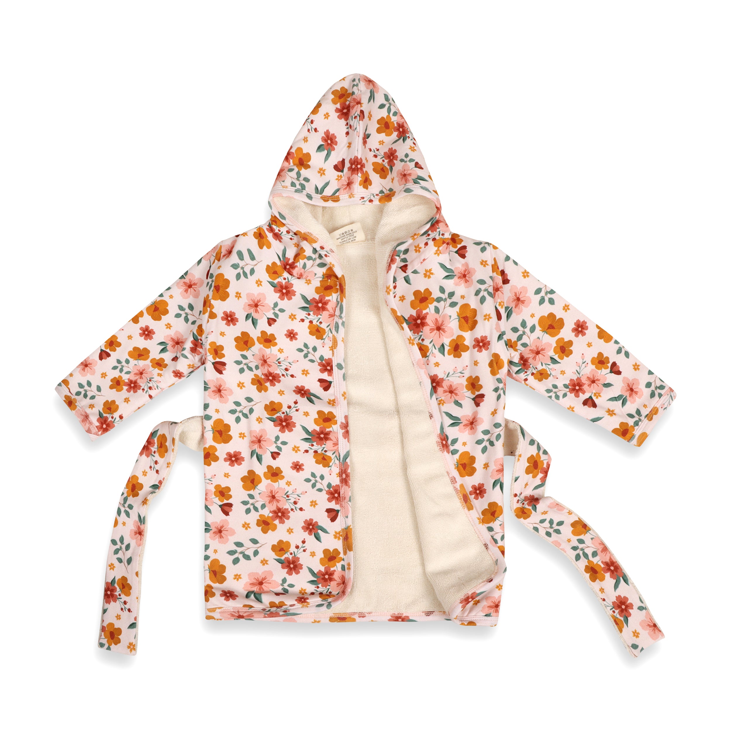 Summer Floral Baby Hooded Bathrobe (Organic Jersey)