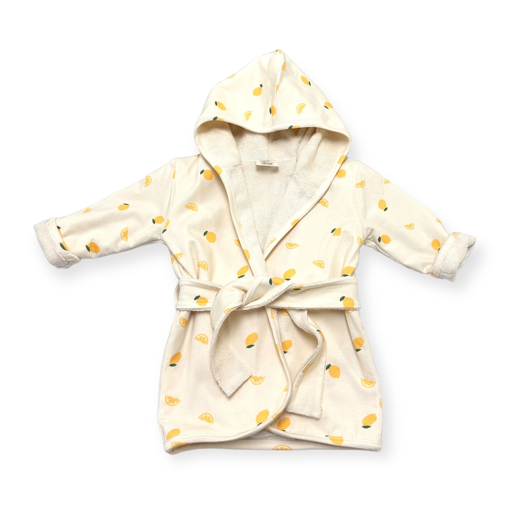 Lemon Baby Hooded Bathrobe (Organic Jersey)