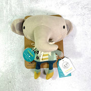 Harper Elephant Organic Cotton Hand Knit Stuffed Animal Baby Toy