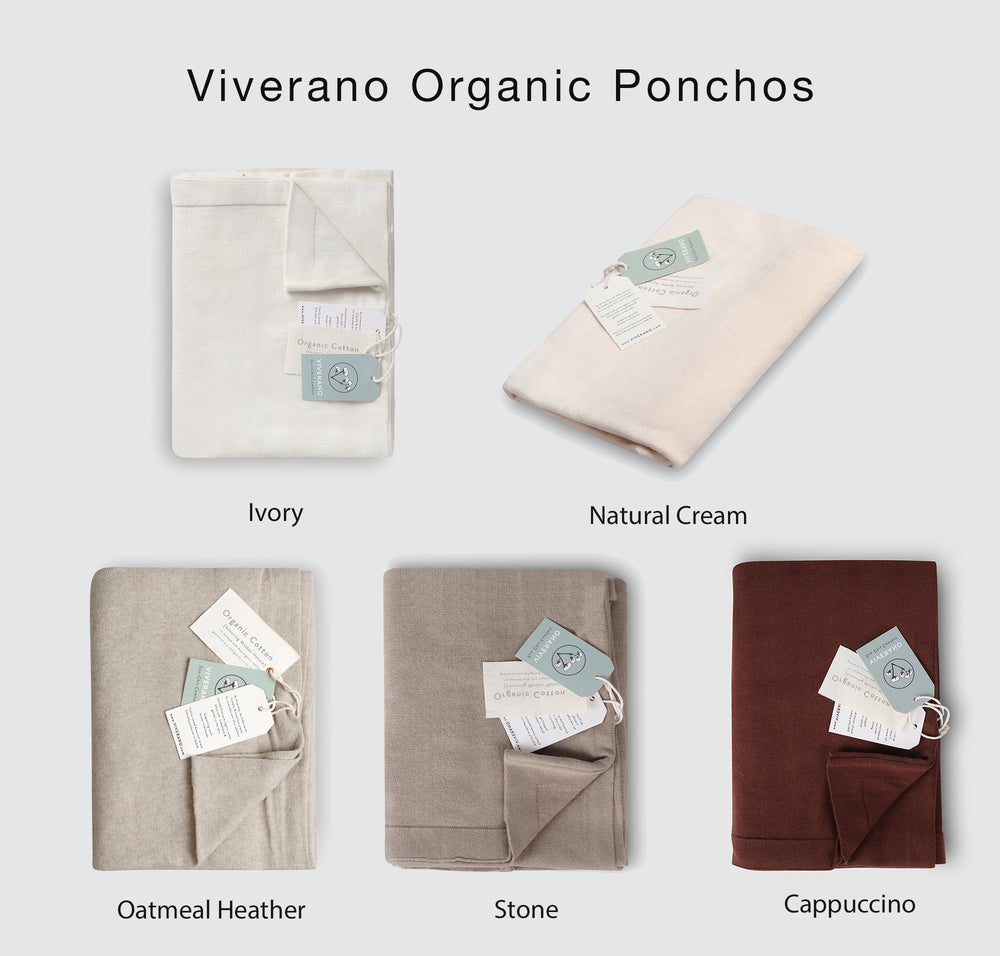 Vivo Basic Double Layered Wrap Poncho - Light Grey