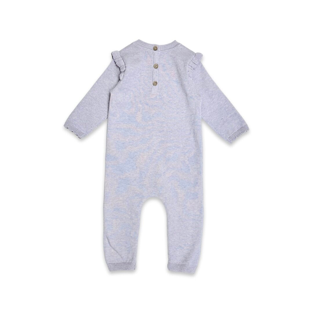 Hearts Jacquard Knit Baby Coverall Jumpsuit (Organic Cotton) 