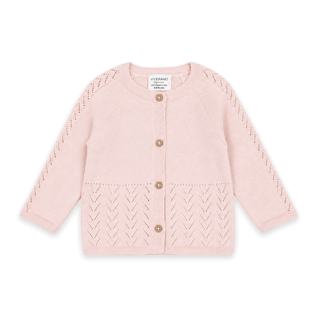 Pointelle Sweater Knit Baby Cardigan made with Organic Cotton