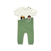 Farm Jacquard Knit Baby SS Jumpsuit (Organic Cotton)
