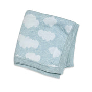 Cloud-Organic Cotton Jacquard Sweater Knit Baby Blanket