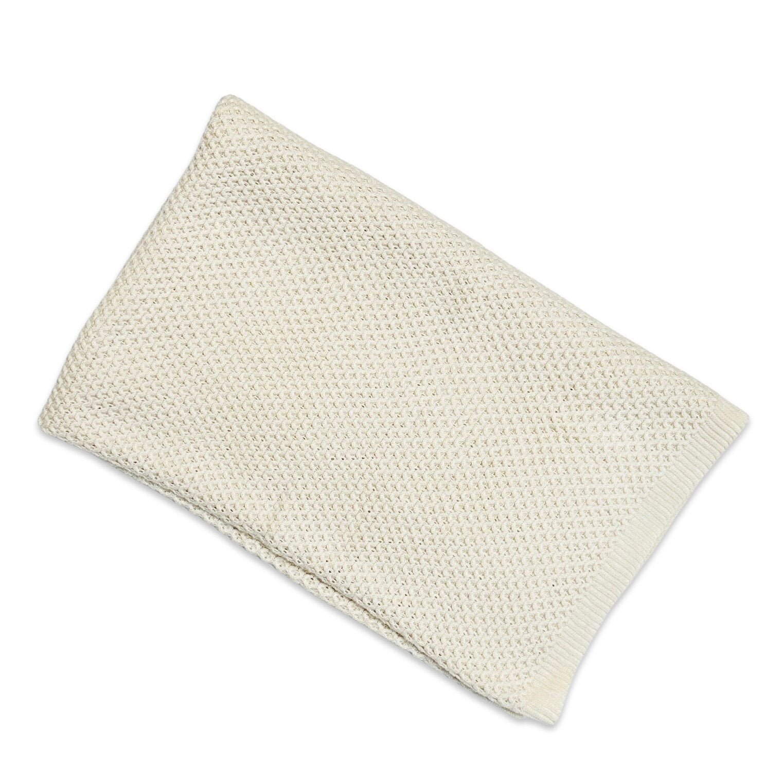 Chain Link Chunky Rib Organic Cotton Sweater Knit Baby Blanket