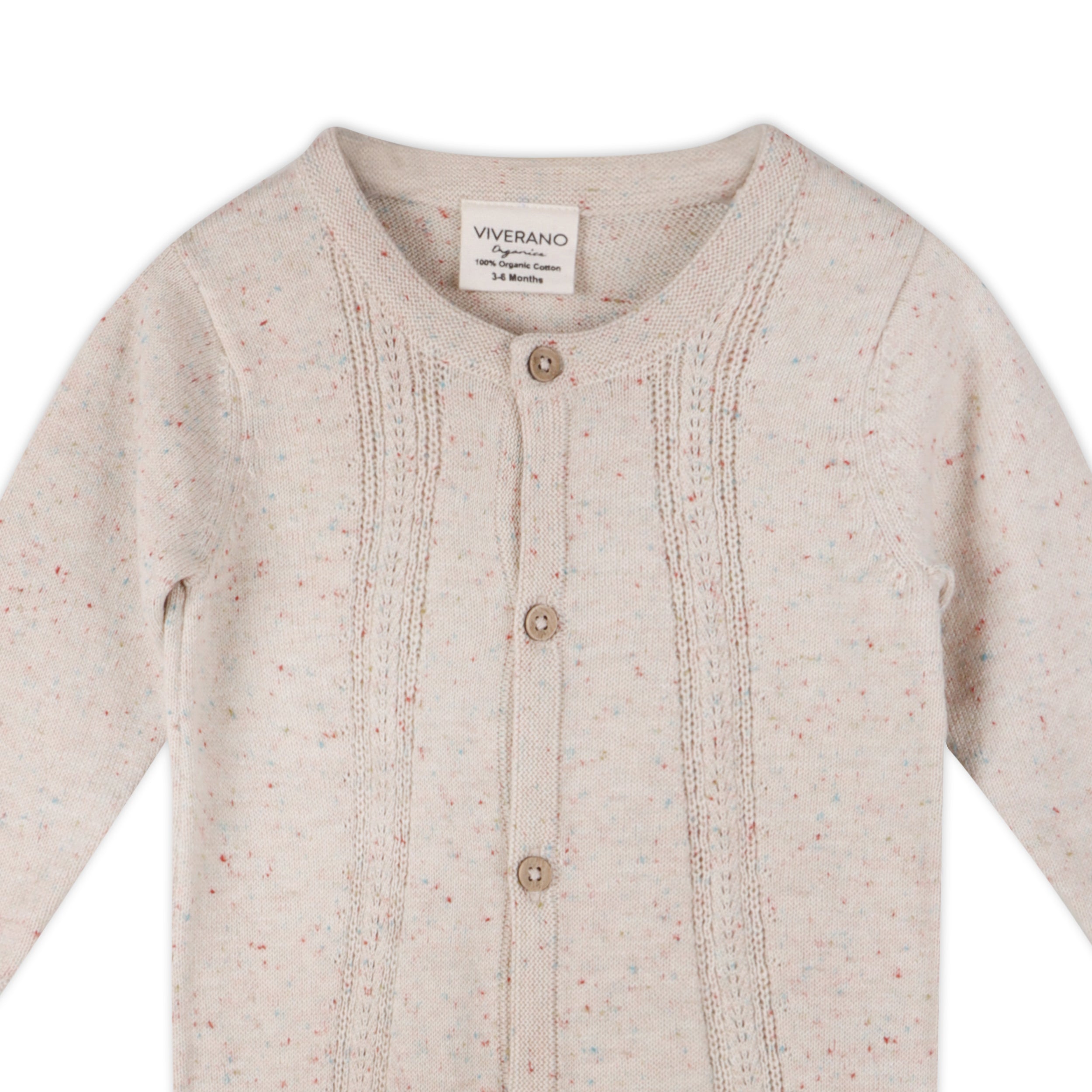 Pointelle Knit 2 Pocket Baby Jumpsuit (Organic Cotton) 
