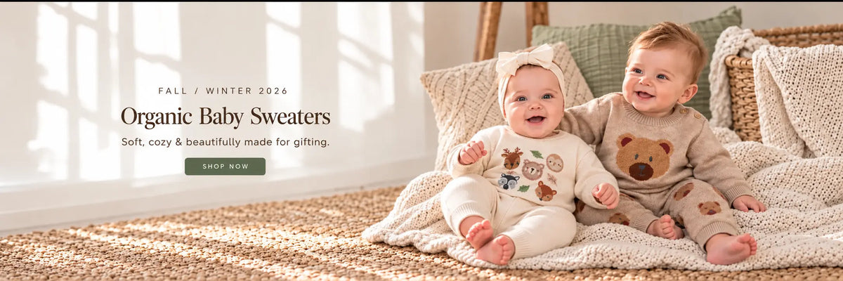 Viverano organic cotton baby sweaters and knit outfits – Fall Winter 2026