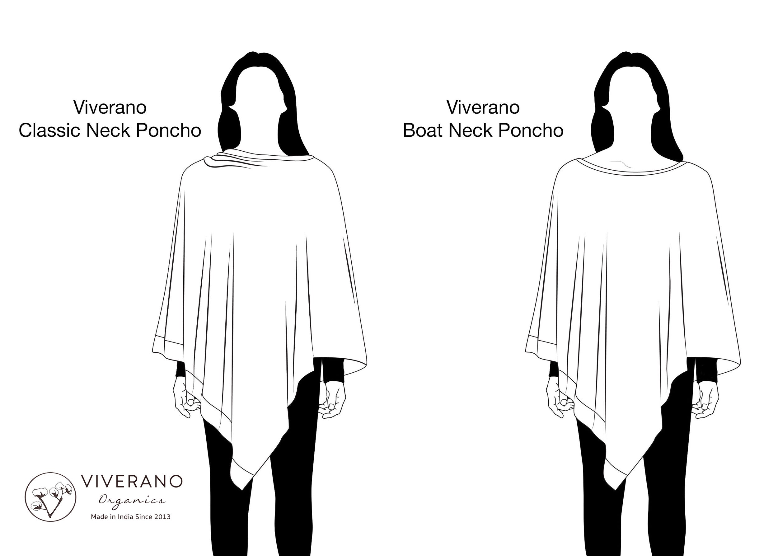 Viverano Poncho Styles (Classic Neck & Boat Neck)